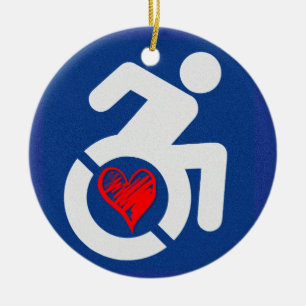 Love Handicapped Ceramic Tree Decoration