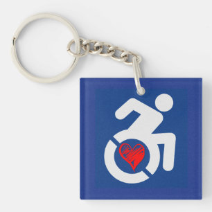 Love Handicapped Key Ring