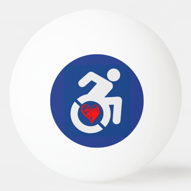 Love Handicapped Ping Pong Ball (Front)