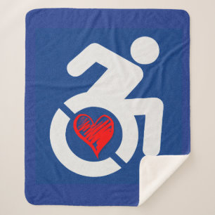 Love Handicapped Sherpa Blanket
