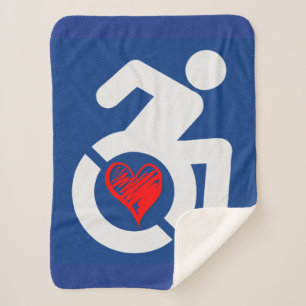 Love Handicapped Sherpa Blanket