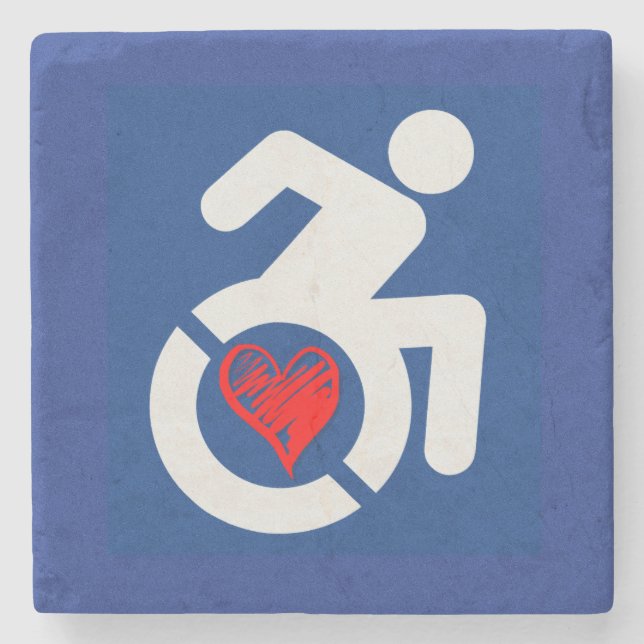 Love Handicapped Stone Coaster (Front)