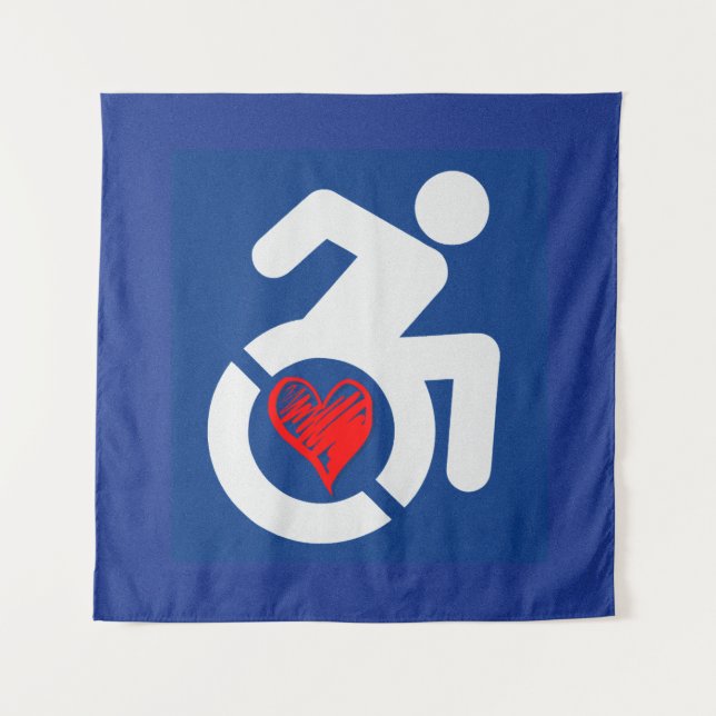 Love Handicapped Tapestry (Front)