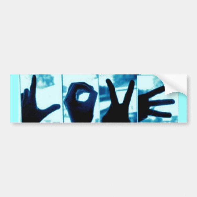 LOVE Hands bumper sticker (Front)