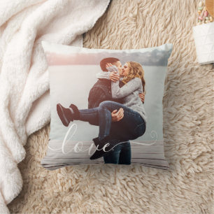 LOVE Handwritten Photo Personalised Cushion