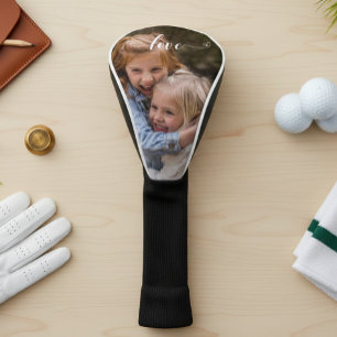 Love Handwritten Photo Template Gift Family Golf Head Cover