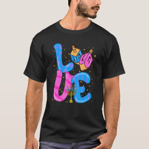 Love Hanukkah Dreidel Happy Chanukkah Costume Jewi T-Shirt