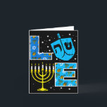 Love Hanukkah Dreidel Menorah Jewish Chanukah Men  Card<br><div class="desc">Love Hanukkah Dreidel Menorah Jewish Chanukah Men Women Kids</div>