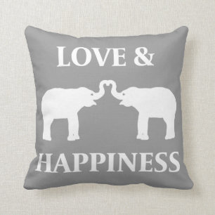 Love & Happiness Elephant Cushion