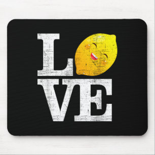 Love Happy Lemon Fresh Summer Lemons Lemonade  Mouse Pad