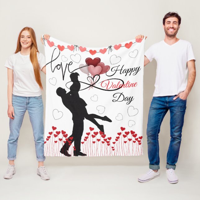 Love – Happy Valentine's Day Fleece Blanket (In Situ)