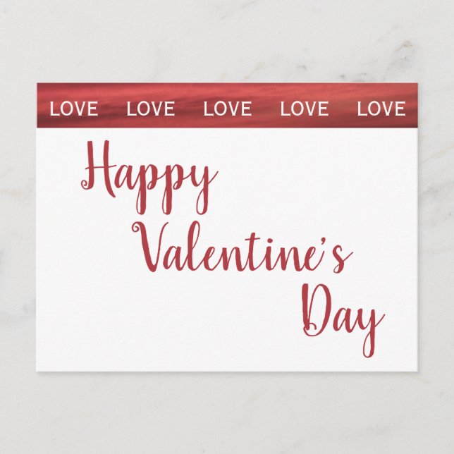 Love Happy Valentine's Day Postcard (Front)