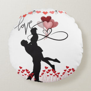 Love – Happy Valentine's Day Round Cushion