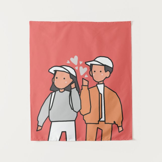 Love (Happy Valentine's Day) Tapestry (Front)