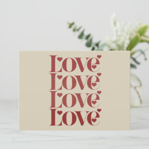 Love Happy Valentine's Day Valentine Couple  Thank You Card