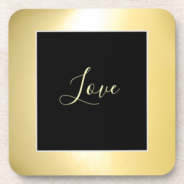 "Love" Hard plastic  Coaster (Front)