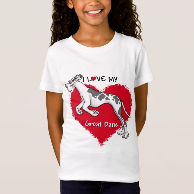 Love Harlequin Great Dane UC T-Shirt (Front)