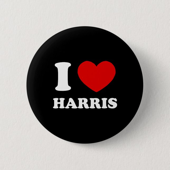 Love Harris I Heart Harris Funny First Name Harris 6 Cm Round Badge (Front)