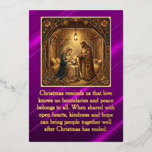 Love Has No Boundaries Christmas Foil Card