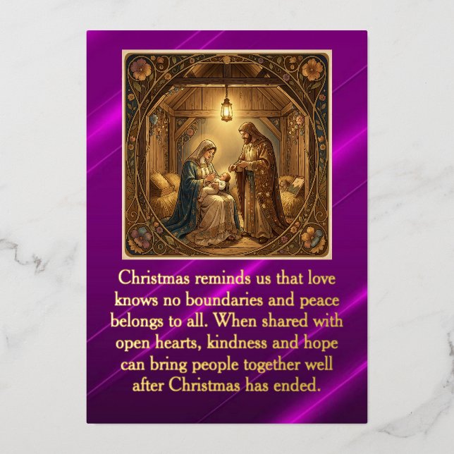 Love Has No Boundaries Christmas Foil Card (Front)