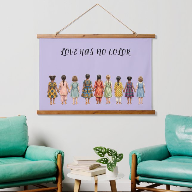 LOVE HAS NO COLOR HANGING TAPESTRY (Living Room)