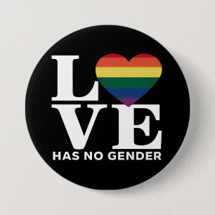 Love Has No Gender LGBTQ Rainbow Pride Month 7.5 Cm Round Badge