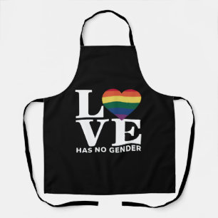 Love Has No Gender LGBTQ Rainbow Pride Month Apron