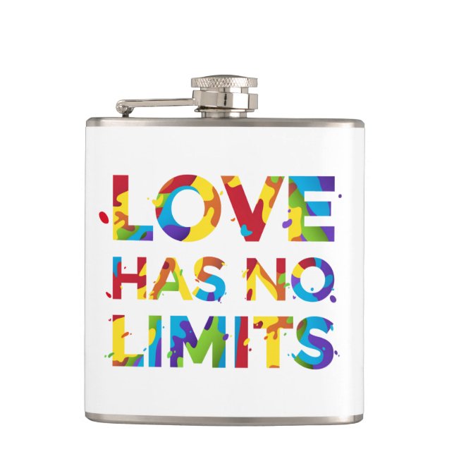 Love Has No Limits Hip Flask (Front)
