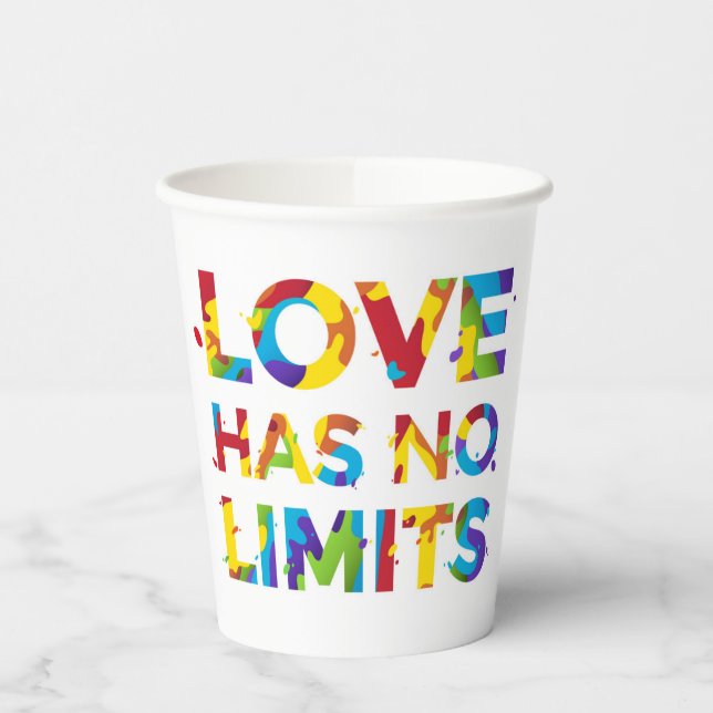 Love Has No Limits Paper Cups (Left)