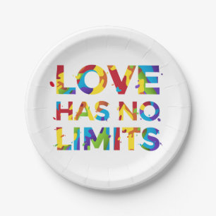 Love Has No Limits Paper Plate