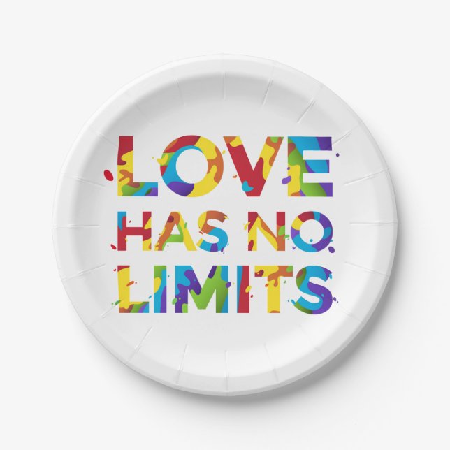Love Has No Limits Paper Plate (Front)
