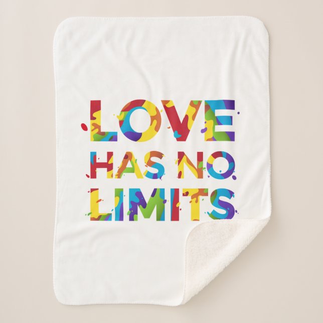 Love Has No Limits Sherpa Blanket (Front)