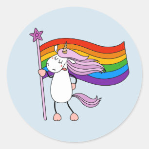 Love Has No Limits Unicorn Classic Round Sticker