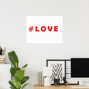 Love hashtag poster