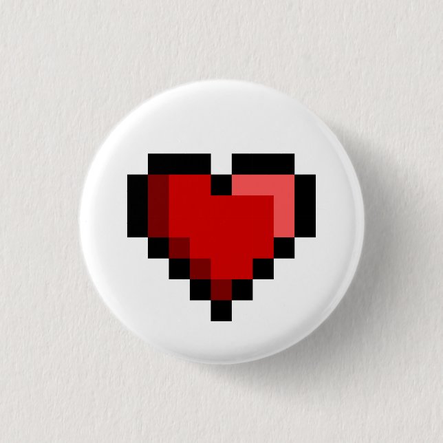Love Heart 3 Cm Round Badge (Front)