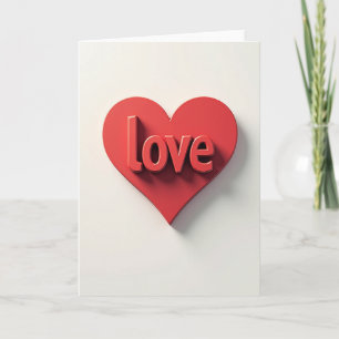 Love Heart 3D Card