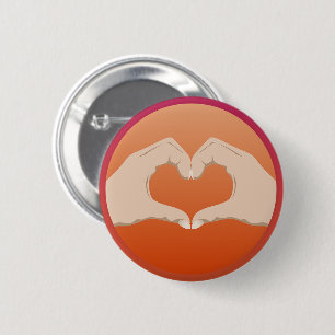 Love Heart  6 Cm Round Badge