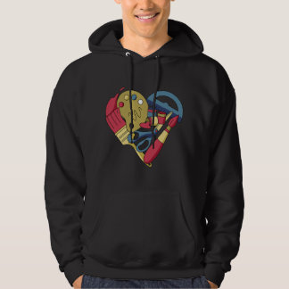 Love Heart Art Paint Artist Portrait Painting Pain Hoodie