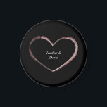 Love Heart Attractive Charming Wedding Magnet<br><div class="desc">You can easily change the fonts and colours. You can also add your logo and the background image as you like.</div>