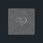 Love Heart Attractive Charming Wedding Stone Magnet<br><div class="desc">You can easily change the fonts and colours. You can also add your logo and the background image as you like.</div>