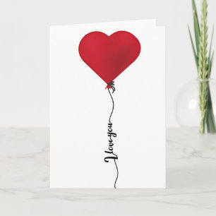 Love Heart Balloon Mother's Day Card