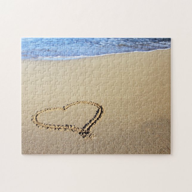 Love Heart Beach Jigsaw Puzzle (Horizontal)