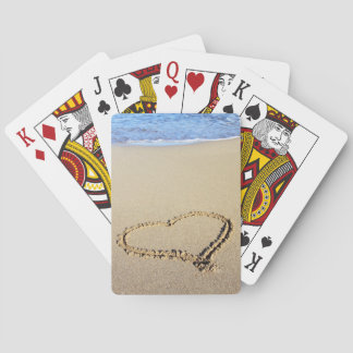 Love Heart Beach Playing Cards