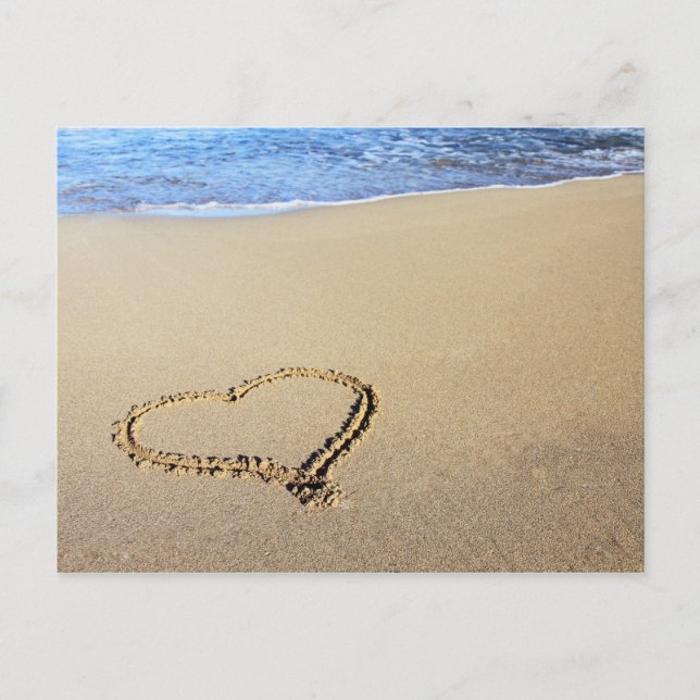 Love Heart Beach Postcard (Front)