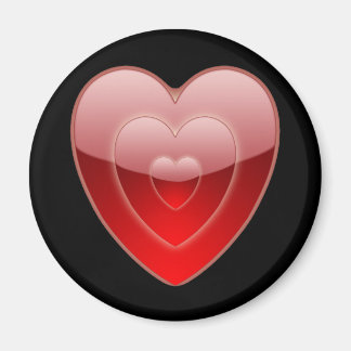 Love Heart Black Magnet