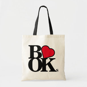love [heart] books tote bag