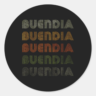Love Heart Buendia Tee Grunge Vintage Style Black Classic Round Sticker