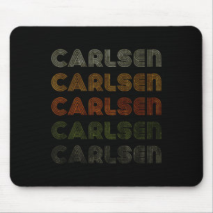 Love Heart Carlsen Tee Grunge Vintage Style Black Mouse Pad