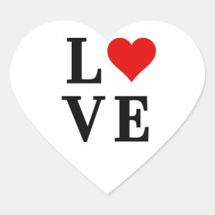 LOVE Heart Classic Simple Elegant Heart Sticker