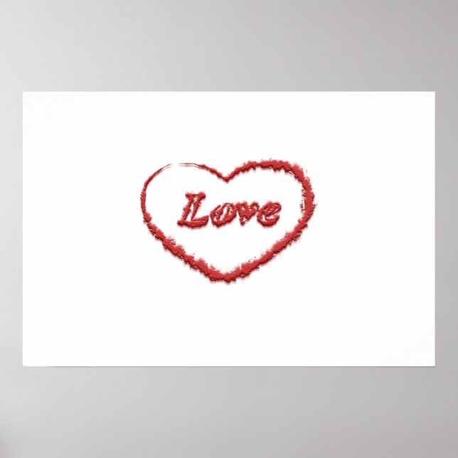 Love heart cloud poster (Front)